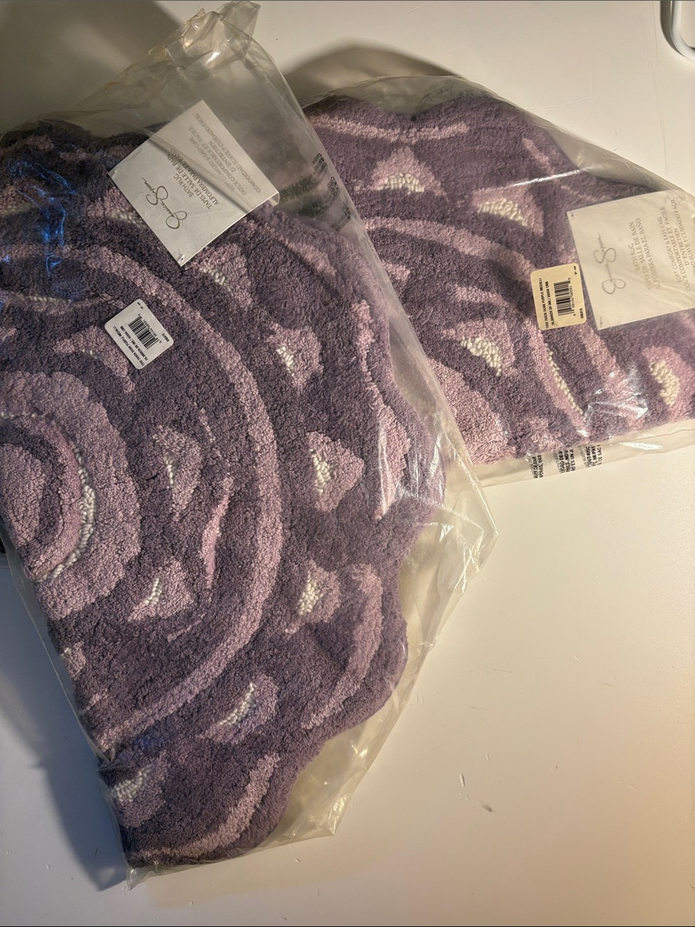 Purple Swirl Bath Rug by Jessica Simpson set of two